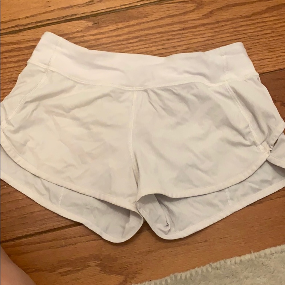 White ivivva running shorts